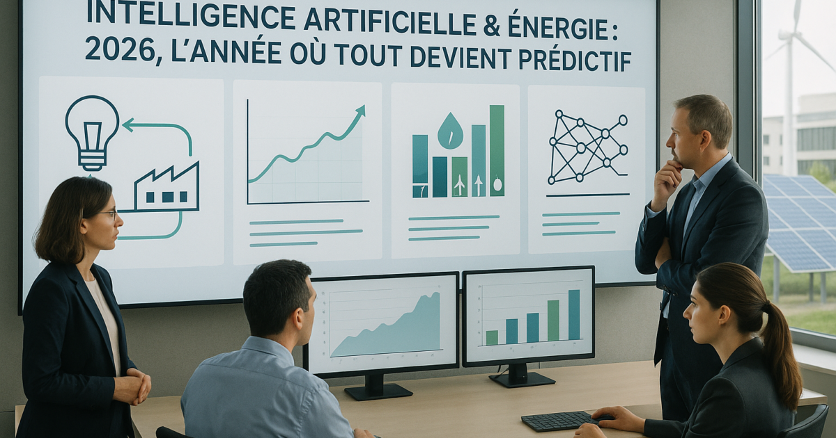 découvrez comment l'intelligence artificielle révolutionne le secteur de l'énergie en 2026, rendant les opérations totalement prédictives pour optimiser la production et la consommation.