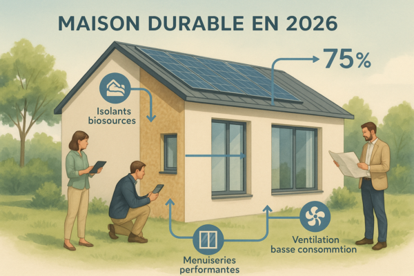 découvrez comment les matériaux innovants de la maison durable 2026 permettent de réduire la consommation d'énergie par trois, alliant écologie et efficacité.